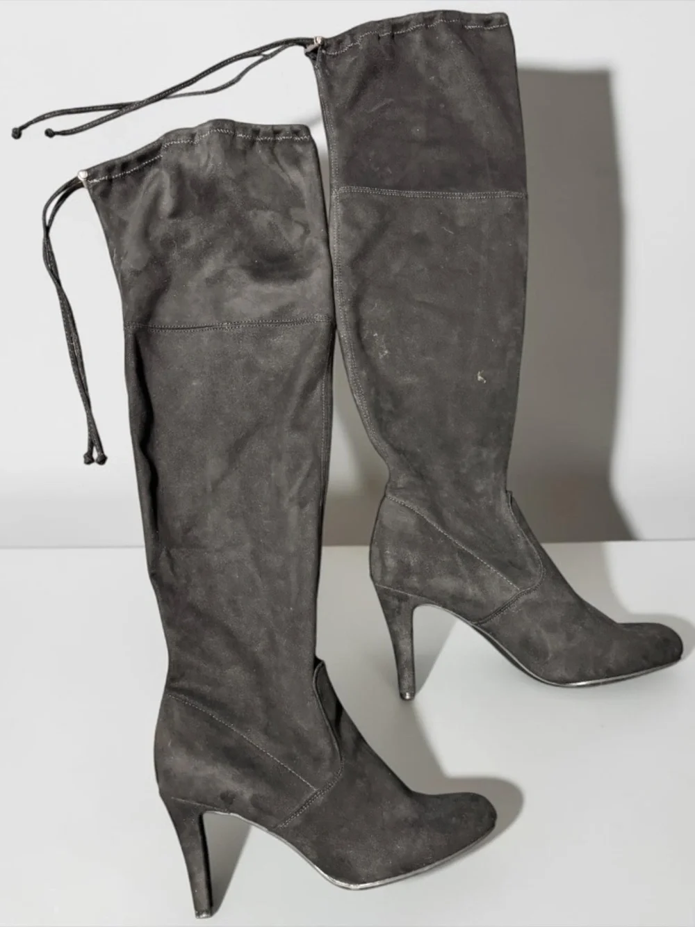 Relativity Black Over The Knee Slouchy Heel Boots Size 9